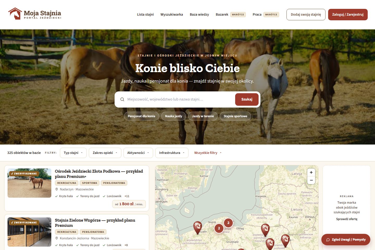Moja Stajnia — strona internetowa (moja-stajnia.com)